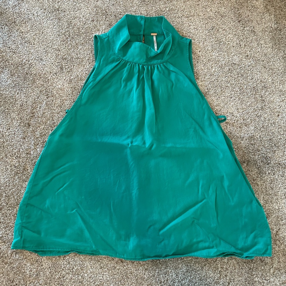 Free People tank top, turquoise, size medium